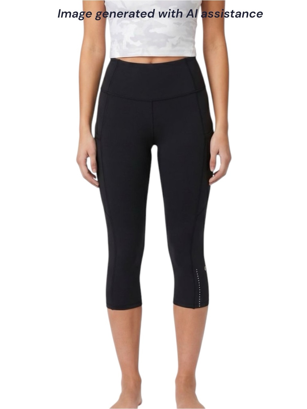 Lululemon size 4 black fast free crop II nulux 19” leggings
